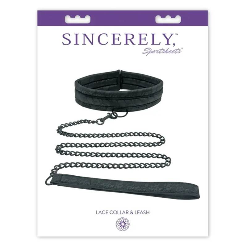 Sinc Lace Collar and Leash - BDSM - The Naughty & Nice District - Adult Sex Toy Store