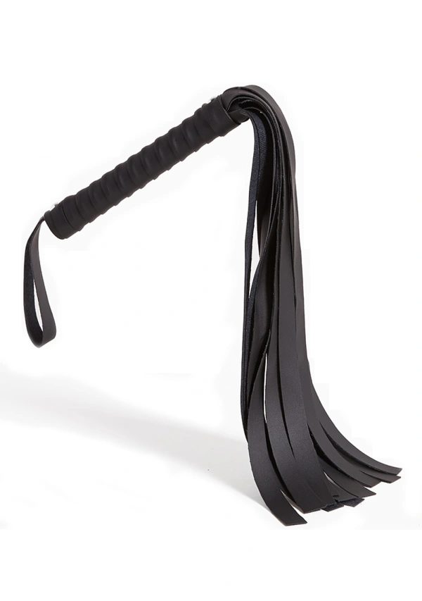 Black Faux Leather Flogger - The Naughty & Nice District