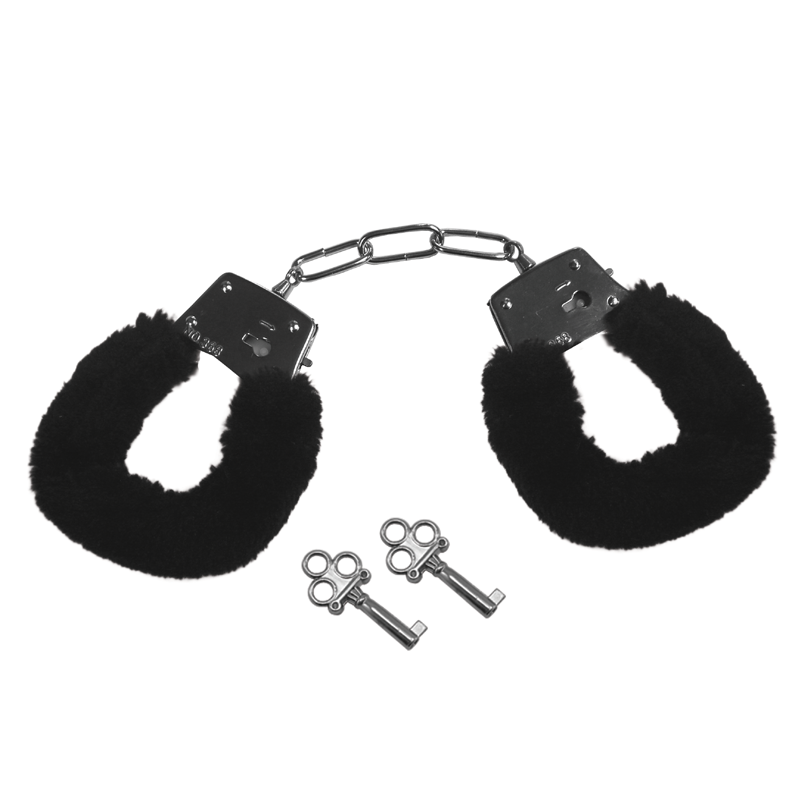 Furry Handcuffs: Black - BDSM - The Naughty & Nice District - Adult Sex Toy Store