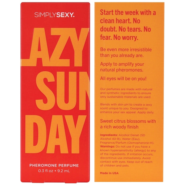 Lazy Sunday Pheromone Infused Perfume Oil - 0.34oz | 10mL - Perfumes & Colognes - The Naughty & Nice District - Adult Sex Toy Store