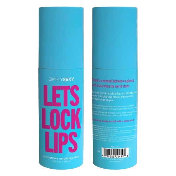 PHEROMONE BODY MIST - LET'S LOCK  LIPS - 3.35 floz | 99m - Lubes - The Naughty & Nice District - Adult Sex Toy Store