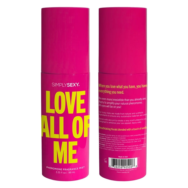 PHEROMONE BODY MIST - LOVE ALL OF  ME - 3.35 floz | 99mL - Lubes - The Naughty & Nice District - Adult Sex Toy Store