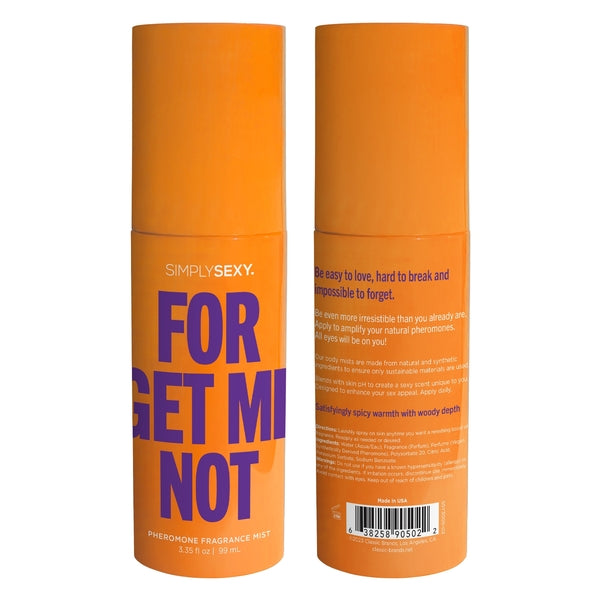 PHEROMONE BODY MIST - FORGET ME  NOT - 3.35 floz | 99mL - Lubes - The Naughty & Nice District - Adult Sex Toy Store