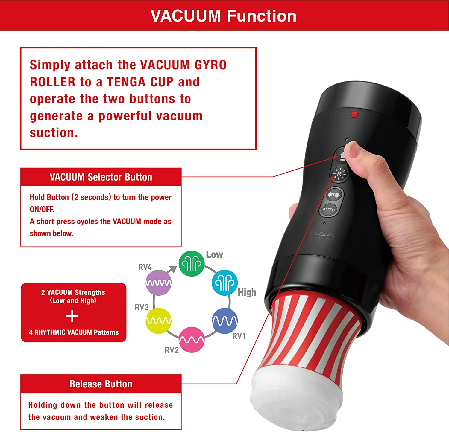 VACUUM GYRO ROLLER - For Him - The Naughty & Nice District - Adult Sex Toy Store