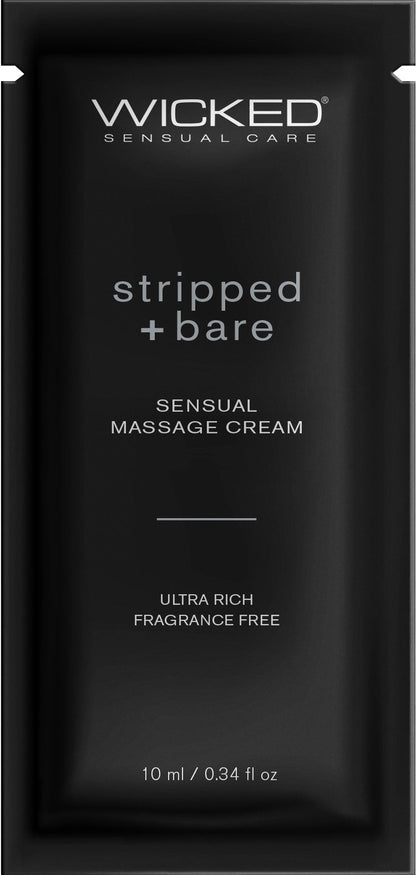 Stripped + Bare Massage Cream .34oz - Lubes - The Naughty & Nice District - Adult Sex Toy Store